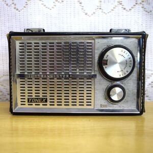 Tonex 10 Transistor Radio JAPAN 718 Leather Carrying Case Battery Vintage 1960s